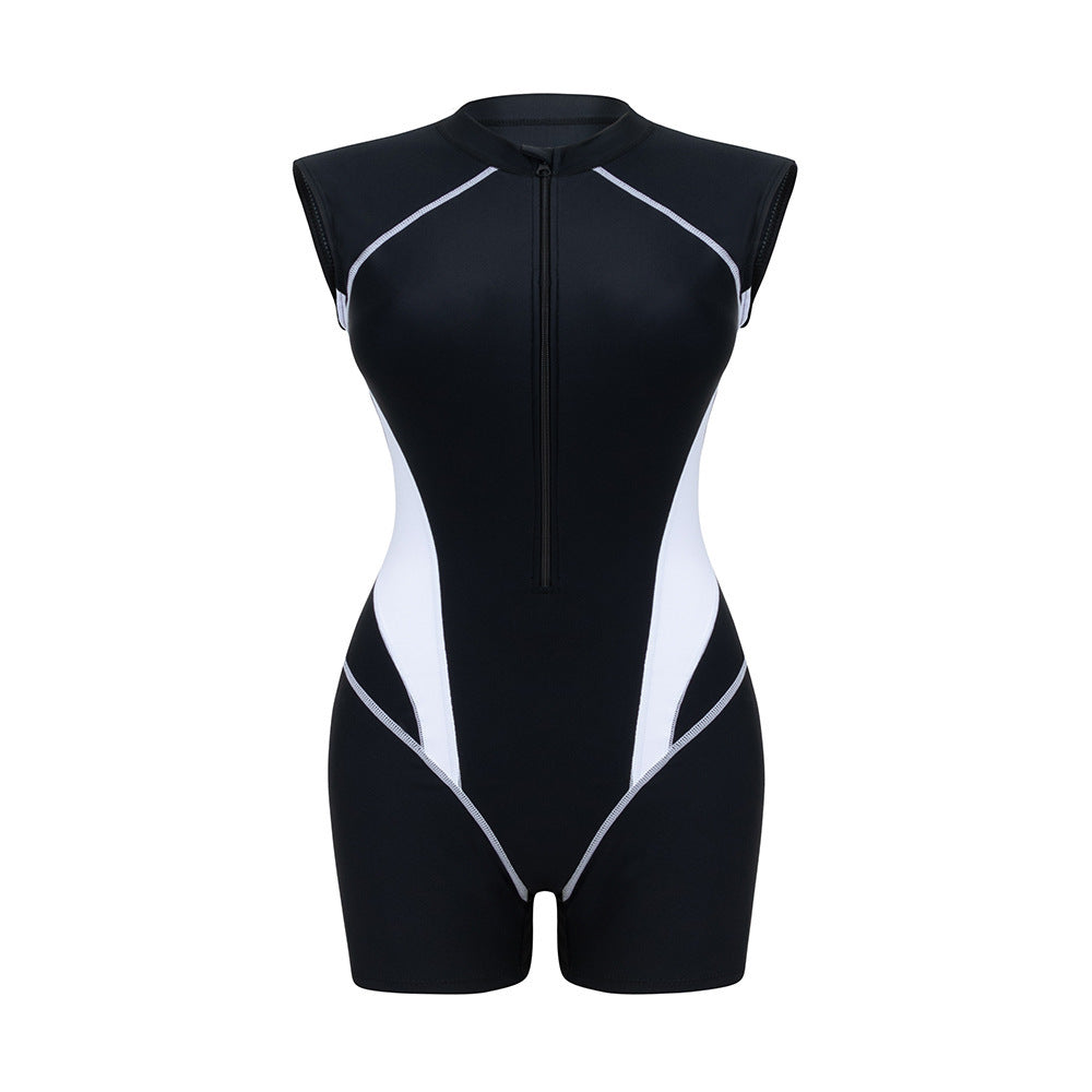 Damen funktionaler Kurzarm-Schwimmanzug Echo Archiv