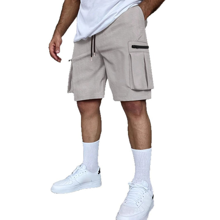 Herren Utility Cargo Shorts mit Reißverschluss Taschen Echoarchiv