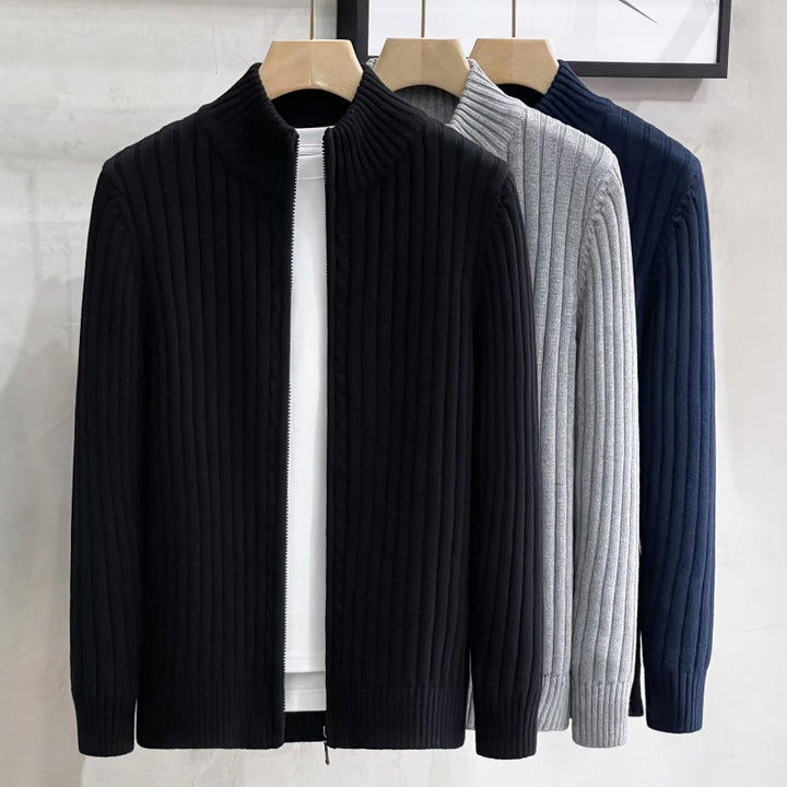 Stylischer Herren-Ripppullover mit hohem Kragen Echo Archive