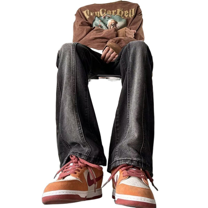Herren weite Street-Style Jeans mit einzigartigem Design Echoarchiv