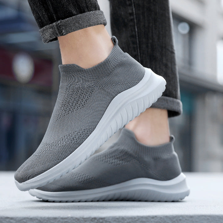 Unisex nan atmungsaktiver Strickslipper Sockenschuh mit elastischem Schaft und stoßdämpfender Sohle Echo Archiv