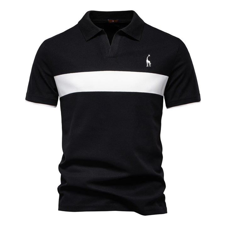 Herren Poloshirt mit sportlichem Farbblock-Design und atmungsaktiven Eigenschaften Echoarchiv