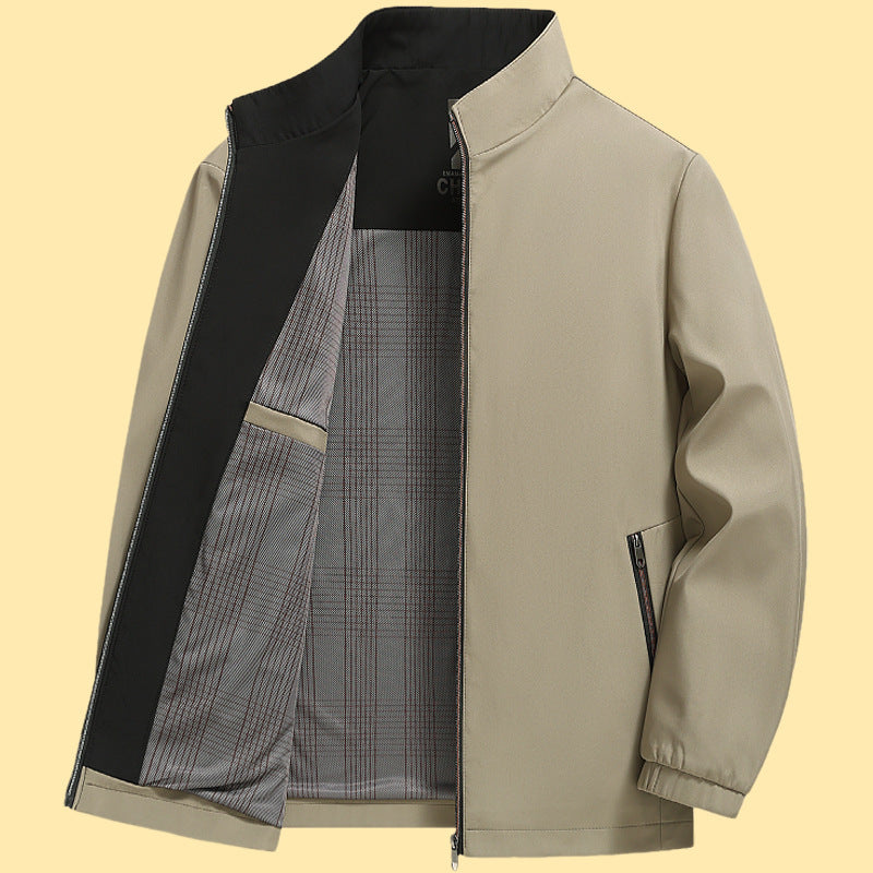 Herren elegante Freizeitjacke mit Stehkragen Echoarchiv