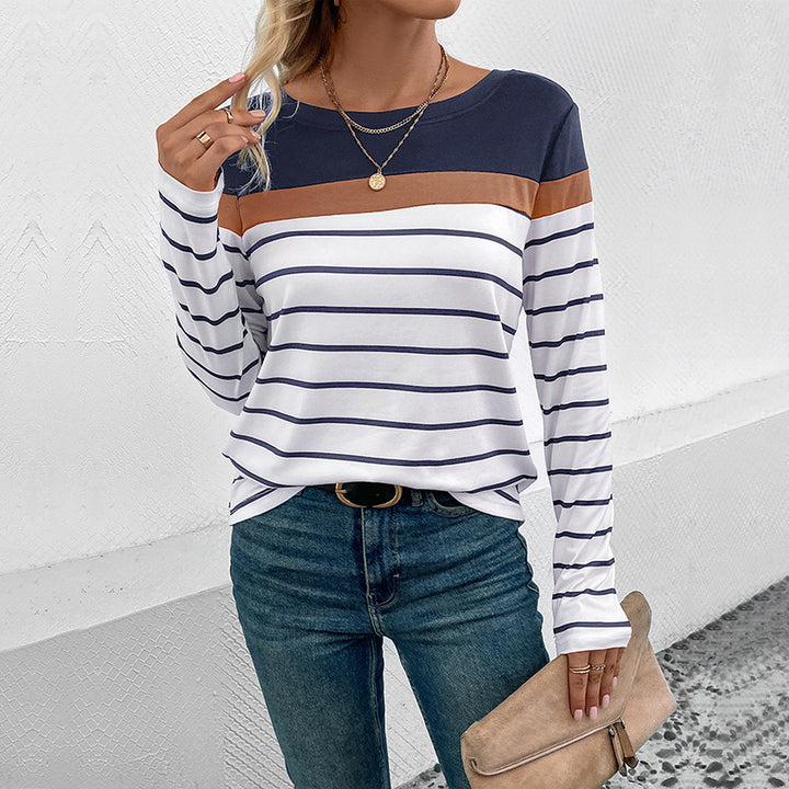 Damen Modisches Langarmshirt mit Streifen Echo Archiv