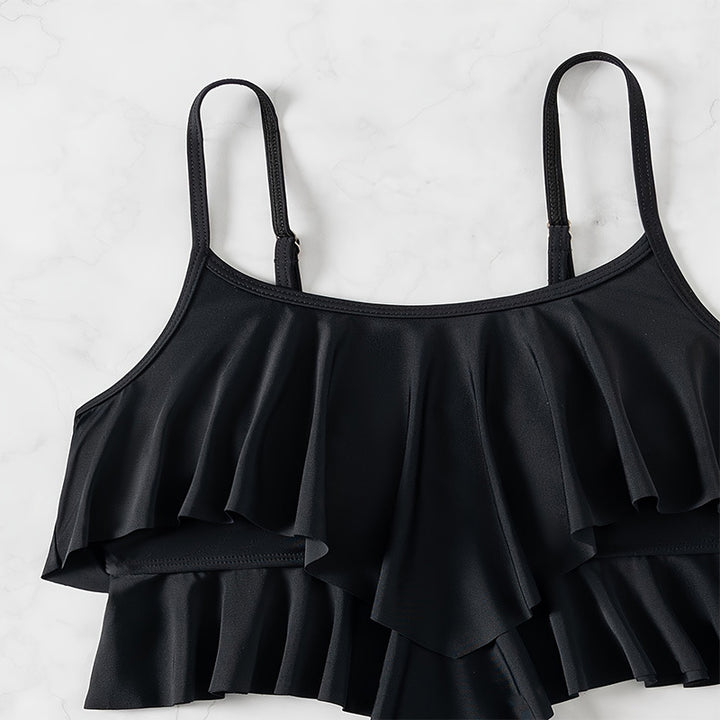 Damen Hoch tailliertes Bikini-Set mit frischem Pflanzenmuster Echo Archiv