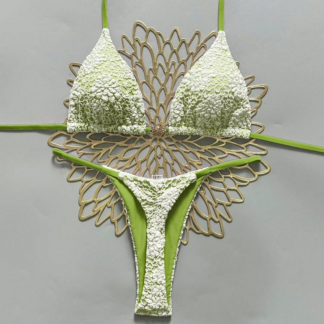 Damen Triangel-Bikini mit strukturierter Häkeloptik Echo Archiv