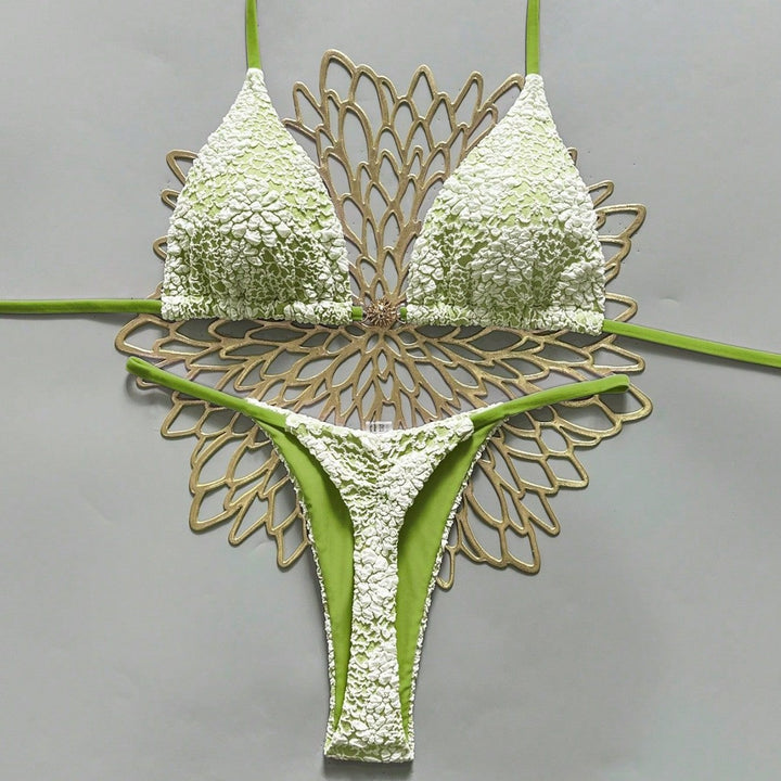 Damen Triangel-Bikini mit strukturierter Häkeloptik Echo Archiv