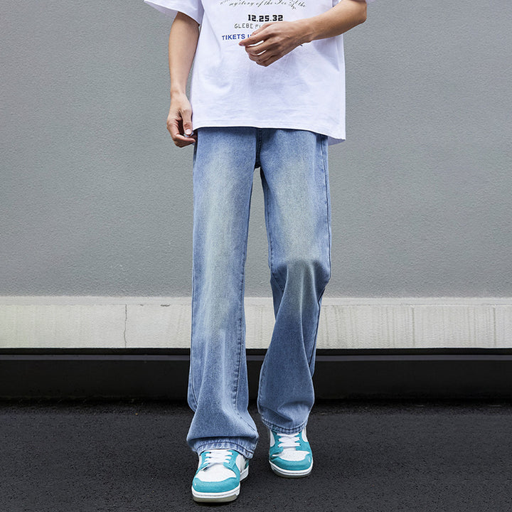 Herren Modische Wide-Leg Jeans Echoarchiv