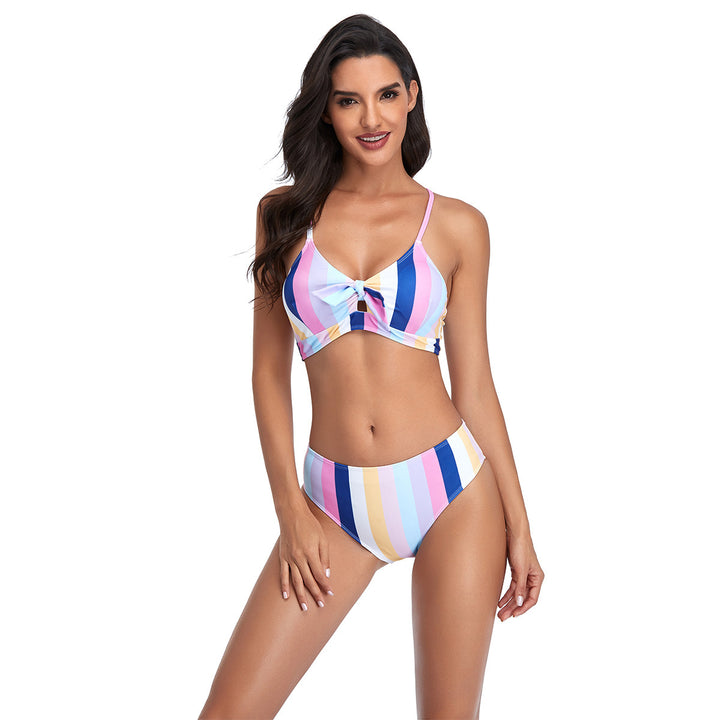 Damen Triangel-Bikini-Set mit verspieltem Knotendesign Echo Archiv