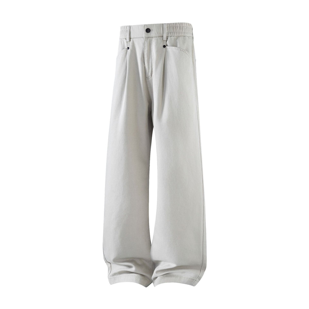 Herren weite Relax-Fit Stoffhose mit hohem Bund und geradem Bein Echo Archiv