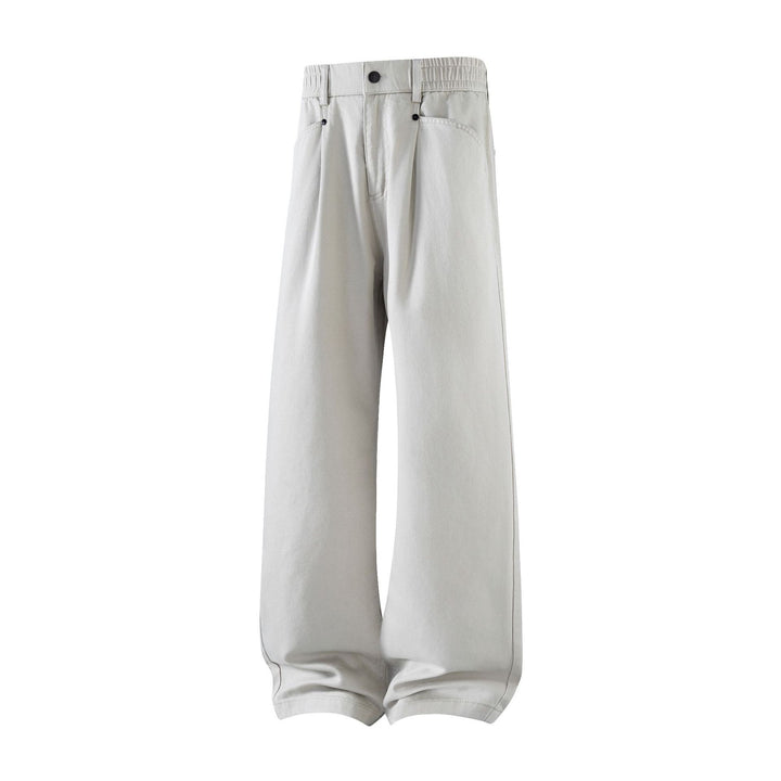 Herren weite Relax-Fit Stoffhose mit hohem Bund und geradem Bein Echo Archiv