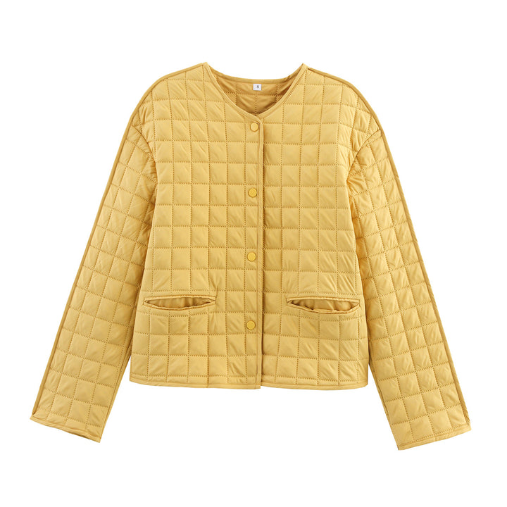 Damen Steppjacke mit Rundhalsausschnitt, leichter Wattierung und Leistentaschen Echo Archiv