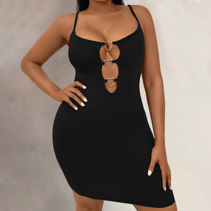 Damen figurbetontes Abendkleid mit Herz-Ausschnitt und verstellbaren Trägern Echo Archiv