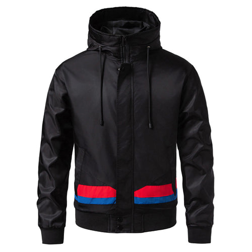 Herren Kapuzen-Bomberjacke im urbanen Retro‑Look mit Kontraststreifen, windabweisender Außenlage und Rippbündchen Echo Archiv