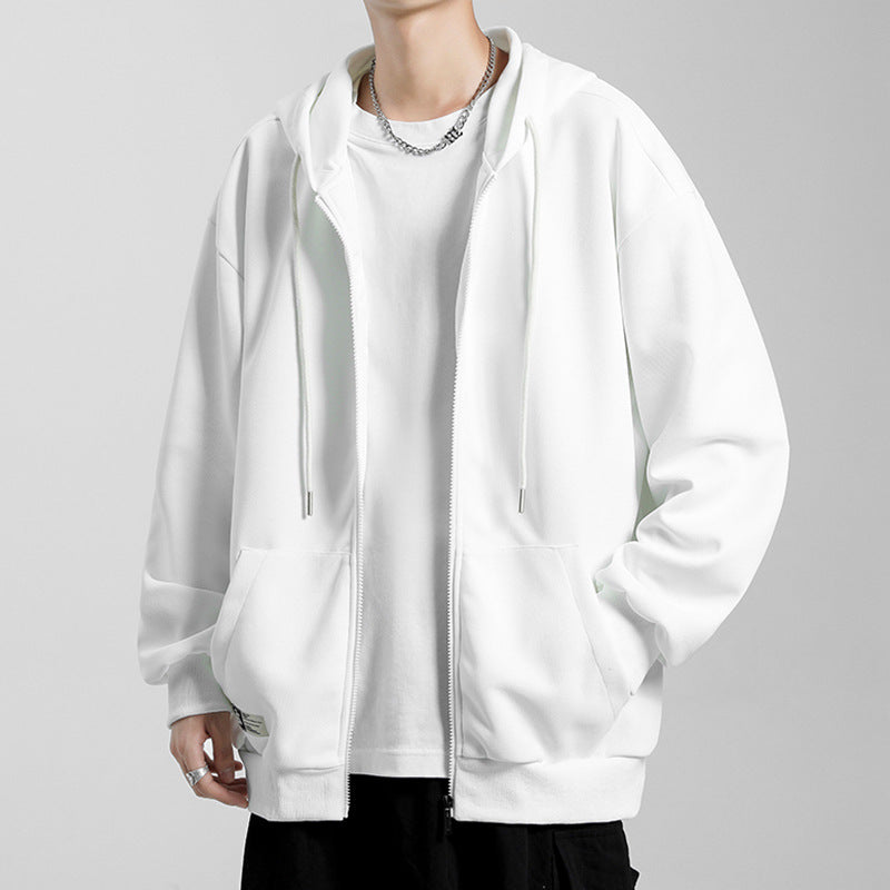 Herren bequeme Zip-Hoodiejacke mit oversized Schnitt Echoarchiv