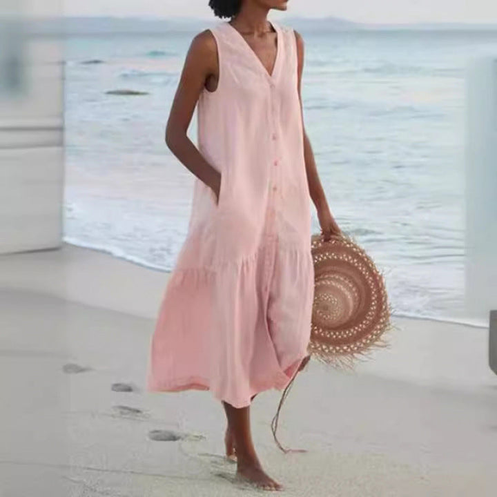 Damen Sommerliches Leinenkleid Echoarchiv