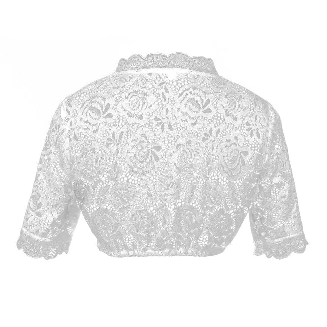 Damen nan Spitzenbolero kurz mit Stehkragen und Bindeband Echo Archiv