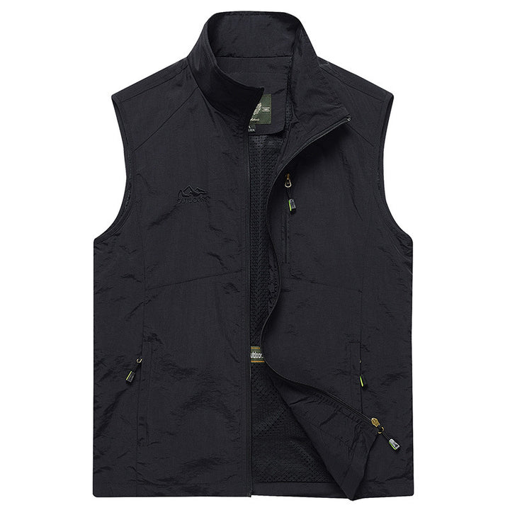 Herren Leichte atmungsaktive Outdoor‑Weste mit Mesh‑Innenfutter und Reißverschlusstaschen – Taviero