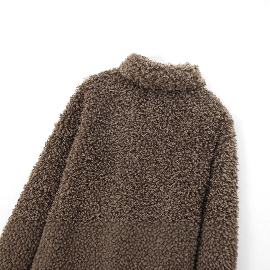Damen 70+ kuscheliger Teddy‑Mantel mit Reverskragen und weichem Kunstfell Echo Archiv