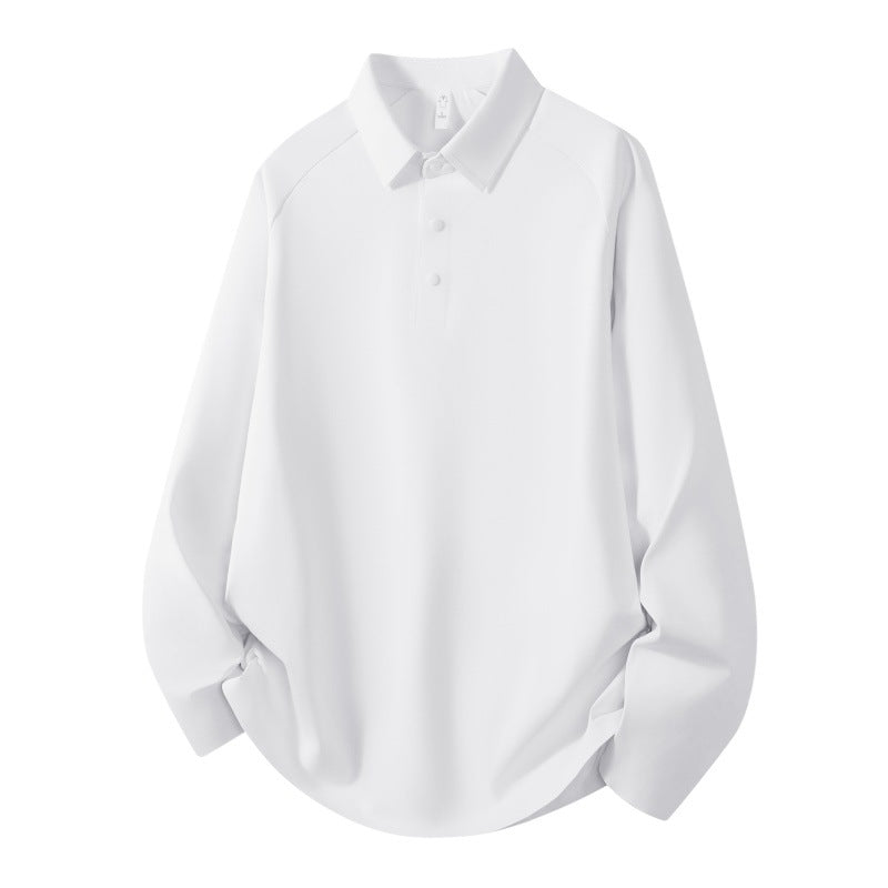 Herren Langarm-Poloshirt aus technischem Stretch mit Hemdkragen & Halbknopf-Leiste Echoarchiv