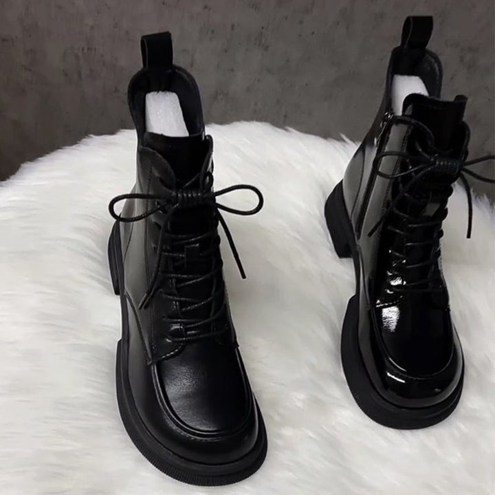 Damen Modische und komfortable Lederstiefeletten Echo Archiv