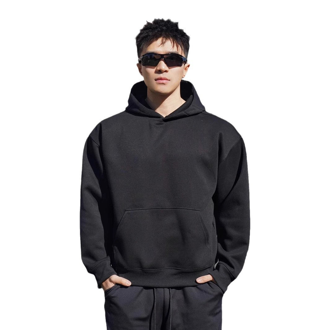Herren Kapuzensweatshirt aus hochwertigem Baumwollmaterial mit modernem Oversized-Schnitt Echoarchiv