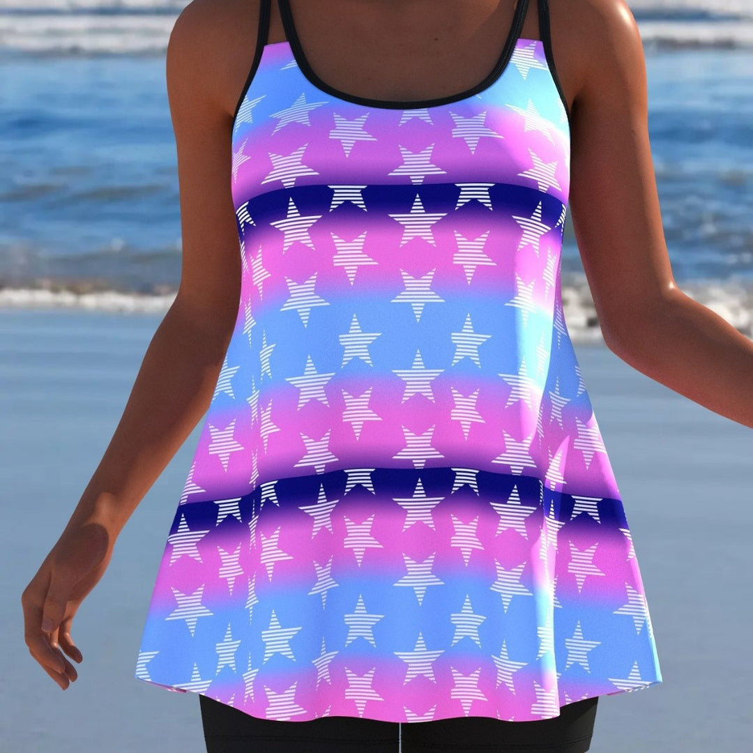 Damen Schwimmanzug mit modischem A-Linien-Schnitt und floralem Design Echo Archiv