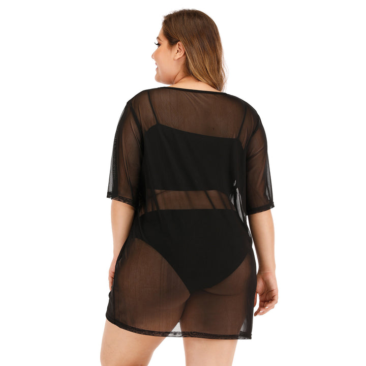 Damen transparenter Strandüberwurf mit weitem Schnitt Echo Archiv