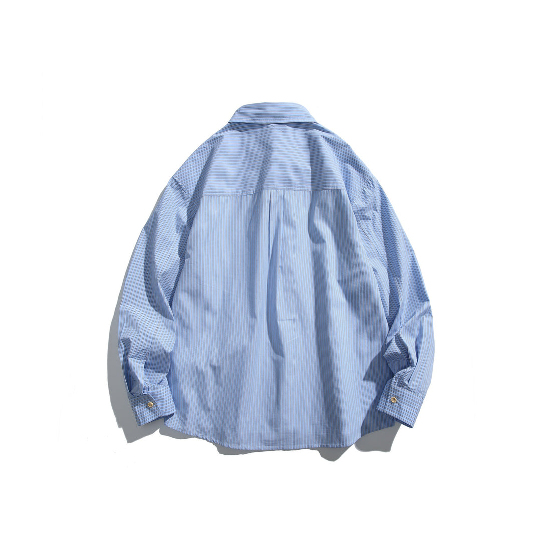 Unisex Oversize Streifen‑Hemdjacke mit Brusttasche und Boxy‑Schnitt Echoarchiv