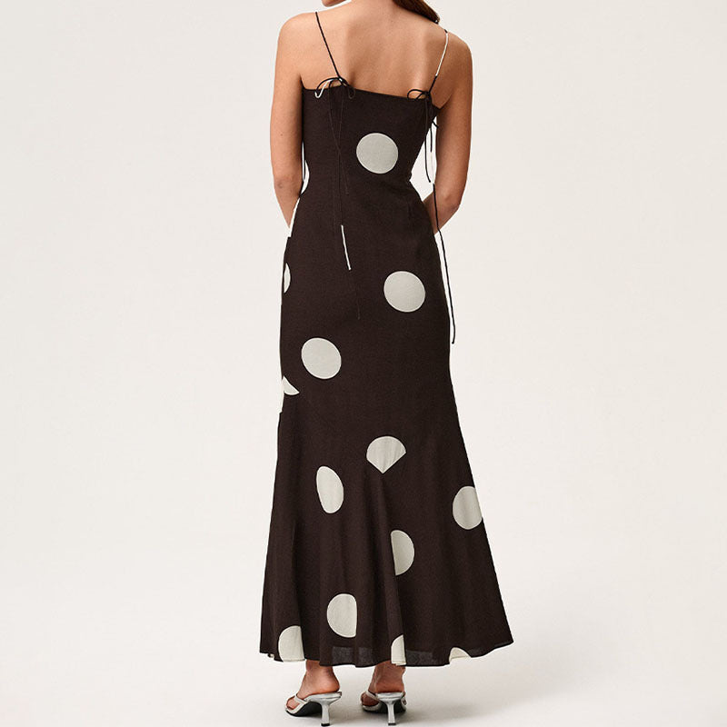 Damen Maxikleid mit elegantem Polka-Dot-Muster Echo Archiv