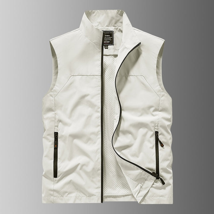 Herren Atmungsaktive Utility‑Weste mit Mesh‑Futter, wind- & wasserabweisender Außenlage & Reißverschlusstaschen Echo Archiv
