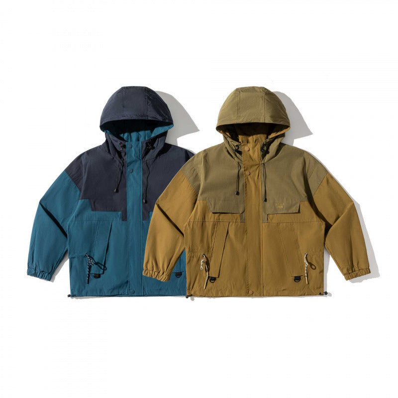 Unisex Weitgeschnittene Utility-Fieldjacke mit Kapuze, Tunnelzug und Pattentaschen Echo Archiv