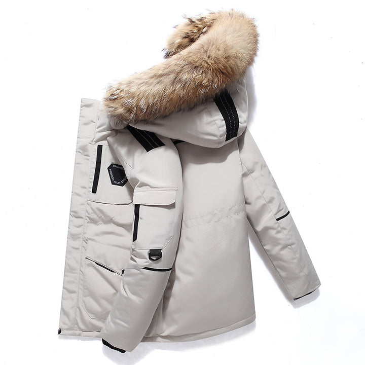 Herren Winterparka mit abnehmbarer Kunstfellkapuze, Thermoisolierung und Utility‑Taschen Echo Archiv