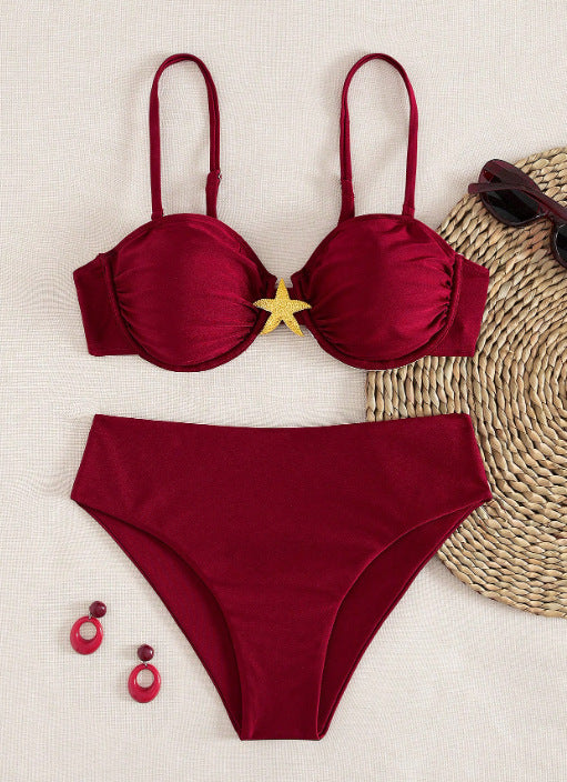 Damen Balconette-Bikini mit dekorativen Sternen Echo Archiv