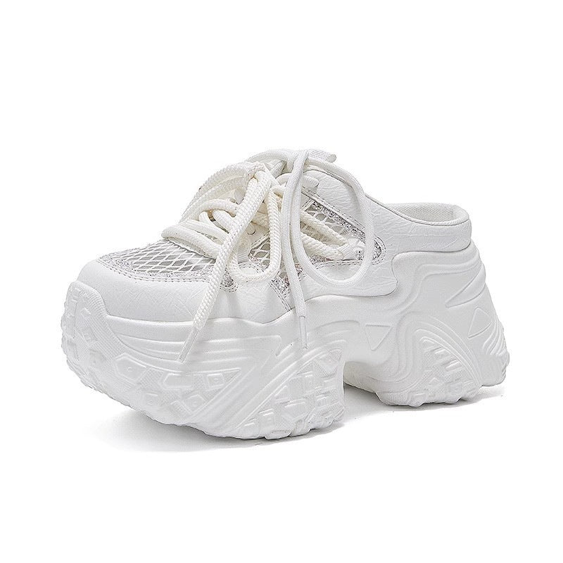 Damen Sportliche Sneakers mit hohem Plateau und atmungsaktiver Netzstruktur Echo Archiv