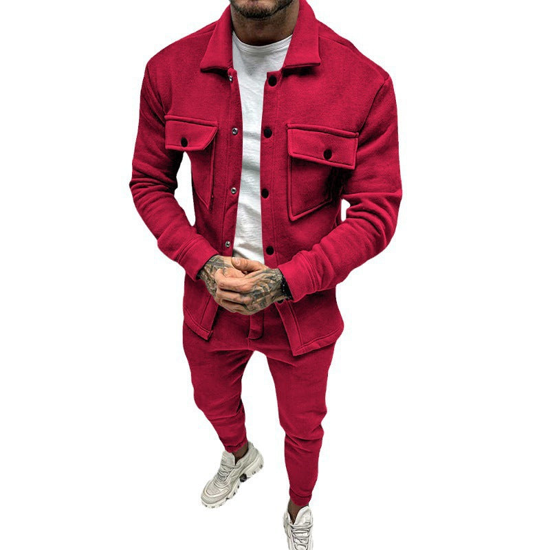 Herren Utility-Overshirt aus French-Terry mit Pattentaschen und Druckknopfverschluss Echoarchiv