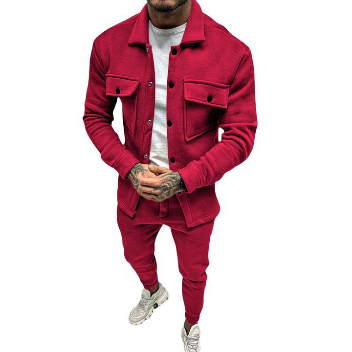 Herren Utility-Overshirt aus French-Terry mit Pattentaschen und Druckknopfverschluss Echoarchiv