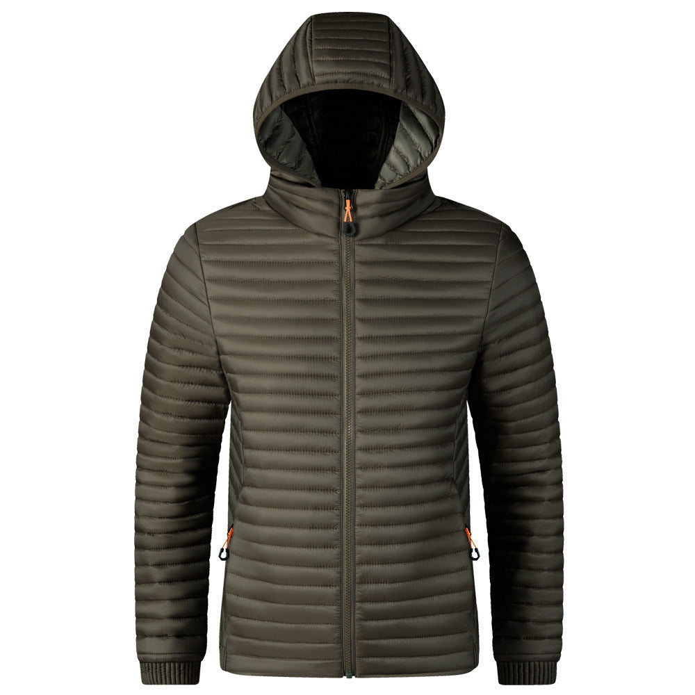 Herren Moderne Steppjacke mit Kapuze Echo Archiv