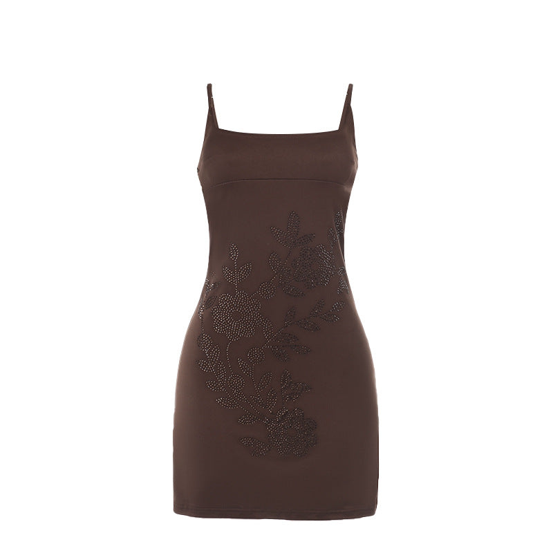Damen figurbetontes Kleid mit floralem Strassdesign Echo Archiv