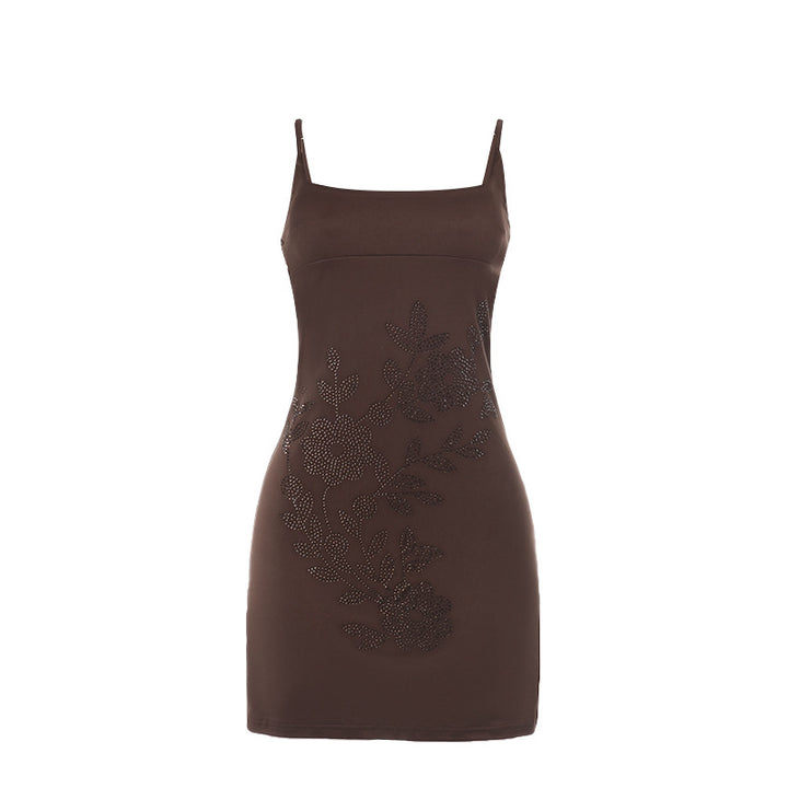 Damen figurbetontes Kleid mit floralem Strassdesign Echo Archiv