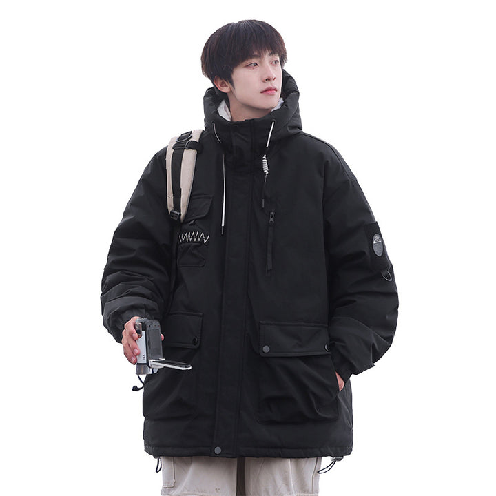 Herren isolierte Outdoor-Pufferjacke mit multifunktionalen Taschen und verstellbarem Kapuzensystem Echoarchiv