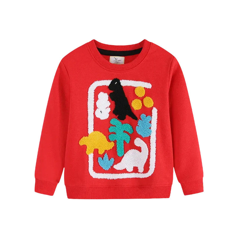 Jungen Sweatshirt mit buntem Dinosaurier-Applikationsdesign Echo Archiv