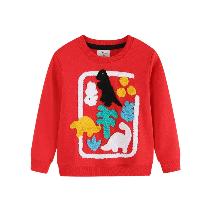 Jungen Sweatshirt mit buntem Dinosaurier-Applikationsdesign Echo Archiv