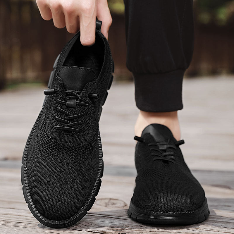 Herren nan gestrickter Business-Casual Schnürer mit Wingtip-Zierlochung und flexibler EVA-Sohle Echo Archiv