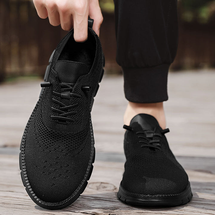 Herren nan gestrickter Business-Casual Schnürer mit Wingtip-Zierlochung und flexibler EVA-Sohle Echo Archiv