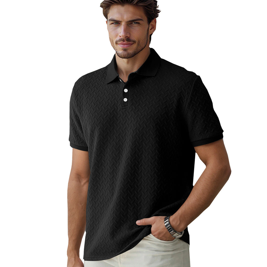 Herren Polohemd mit strukturiertem Design Echoarchiv