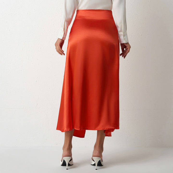 Damen Eleganter Schnitt Maxirock mit hohem Schlitz Echo Archiv