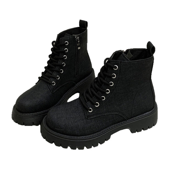Damen nan robuste Schnür-Boots mit tiefem Profil, gepolstertem Komfortfußbett und seitlichem Reißverschluss Echo Archiv