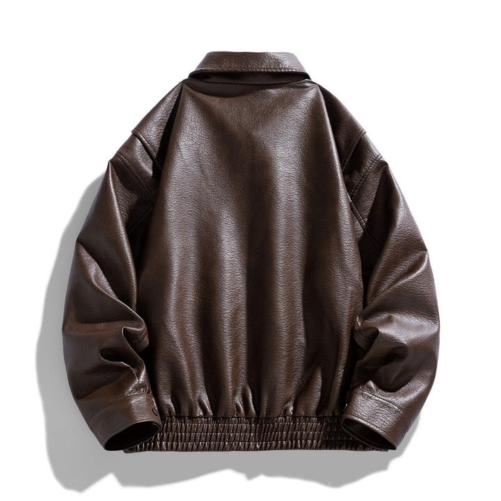 Herren Lässige Kunstlederjacke mit praktischen Taschen Echo Archiv