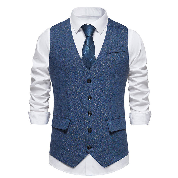 Herren elegante Weste mit feinen Knopfdetails Echoarchiv